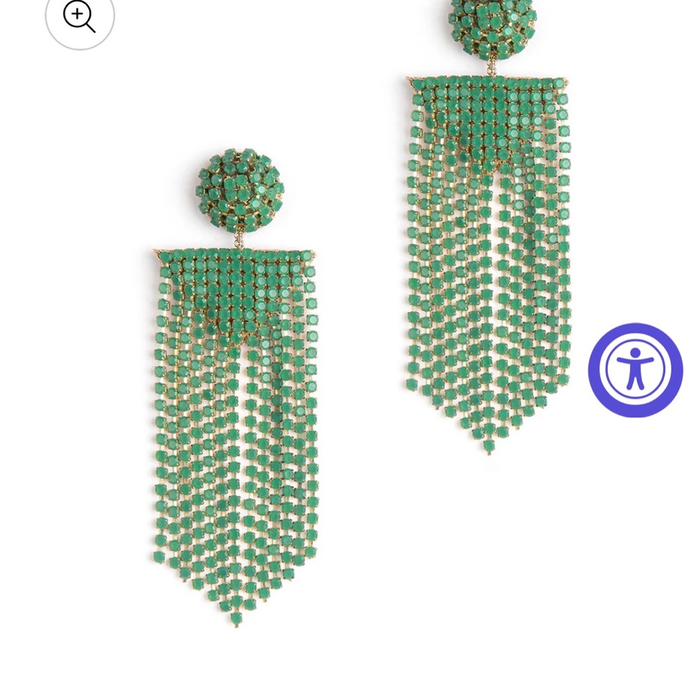 Chic Green Beaded Dangle Earrings